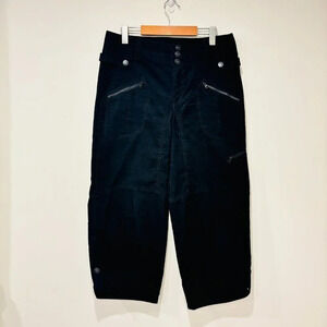JACKPOT Black Corduroy Cropped Pants | Utility Style Mid-Rise | EU‎ 38 *